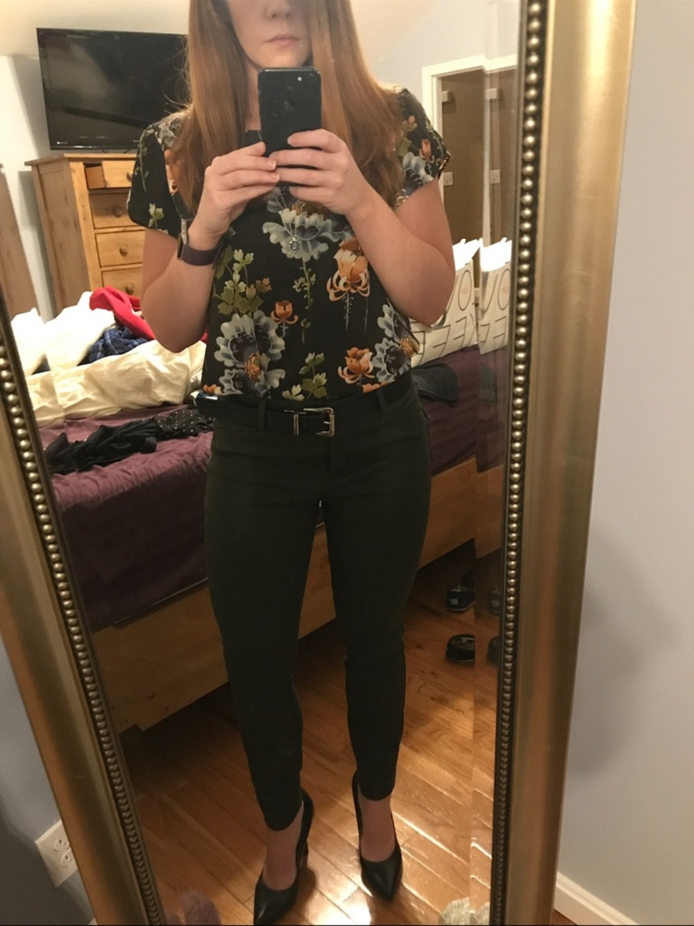 LOFT Petites Marisa Skinny Pants in Olive Green